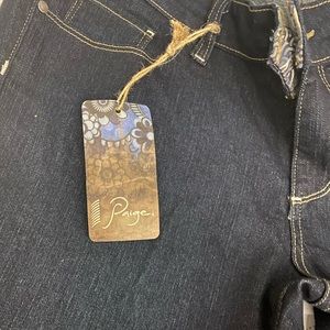 Paige dark wash canyon flare jeans-size 32
